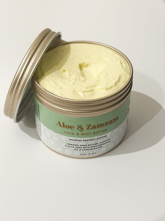 Organic Aloe Vera & ZamZam face & Body Cream