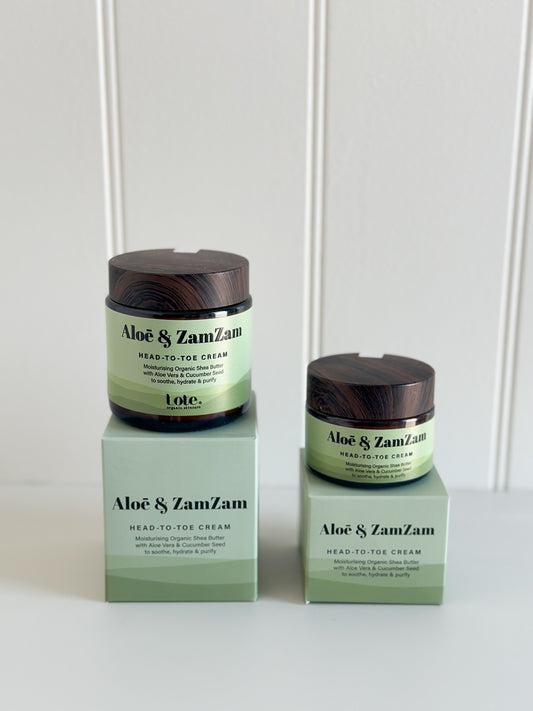 Organic Aloe Vera & ZamZam face & Body Cream