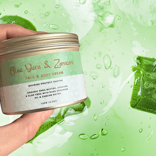 Organic Aloe Vera & ZamZam face & Body Cream